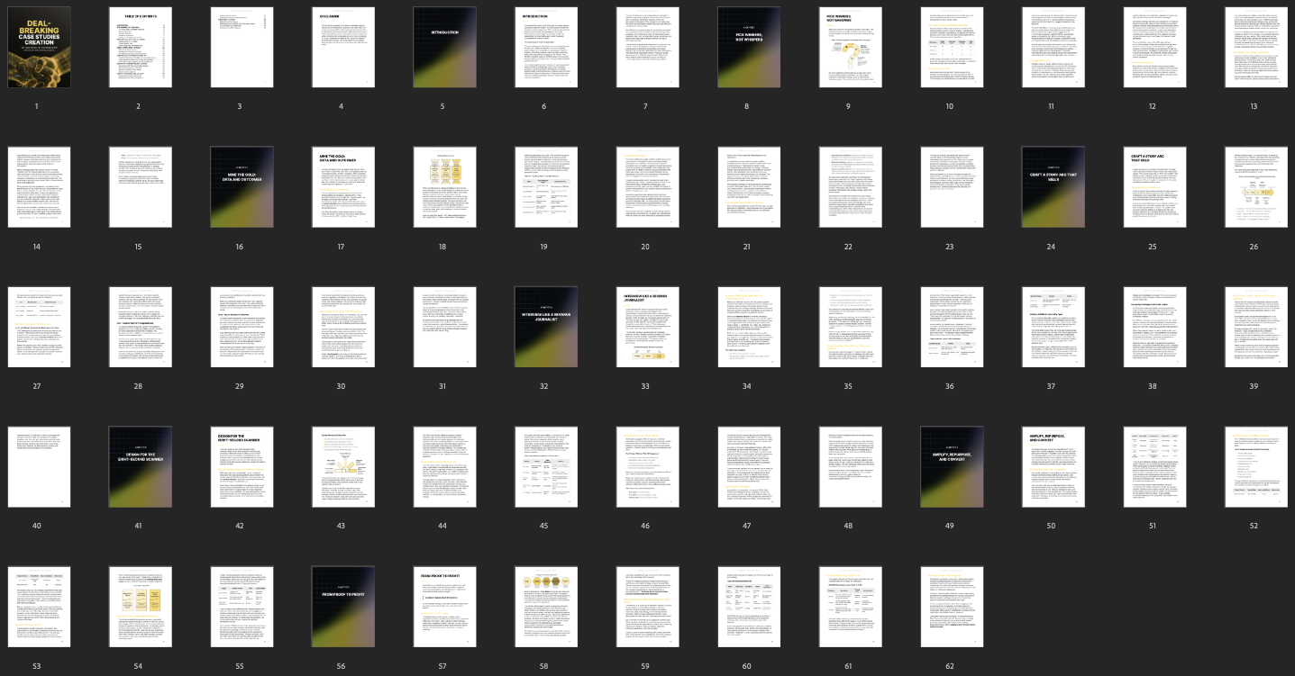 Deal-Breaking Case Studies Creation